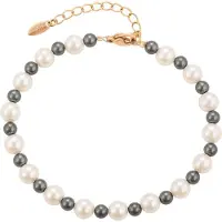 Gaya Pulseira ouro rosa / cinzento / branco pérola