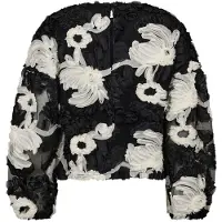 Co'Couture Blusa 'Fleur' preto / branco