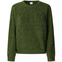 Pepe Jeans para mulher. PL7000061 Camisola Claudia verde (M), Casual, Poliéster