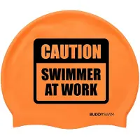 Buddyswim Touca De Natação Caution Swimmer At Work
