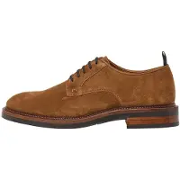 Hackett London para homem. HMS21487 Sapatos de pele Egmont Fine castanhos (45), Marrom, Plano, Camurça, Cordão, Casual, Clássico