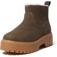 Timberland - Botas e botins mulher - Stone Street Mid Warm Lined Boot W Dark Brown Full Grain para Mulher - Tamanho 6,5 US