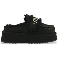 Mou para mulher. MU.FW681006A Socas Echo em pele com logótipo e correia preta (37), Couro, Preto, 3 a 5cm, Nenhum, Casual
