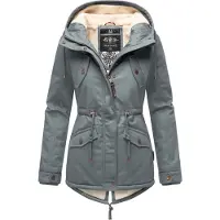 MARIKOO Parka de inverno 'Manolya' azul pombo