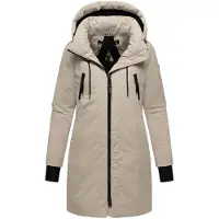 NAVAHOO Sobretudo de inverno 'Winterzart 14' bege / preto