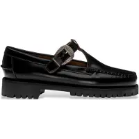 Sebago para mulher. 751244W Aurora sapatos de couro preto (41), 1 a 3cm, Fivela, Casual