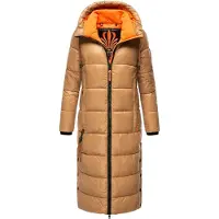 NAVAHOO Sobretudo de inverno 'Schmuseengel' camelo / laranja / preto