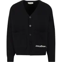 Another Cotton Lab Casaco de malha preto / branco