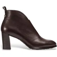 Wonders para mulher. L-1112 VFel 12 botins em pele castanha (39), Couro, Marrom, 5 a 8cm, Nenhum, Casual