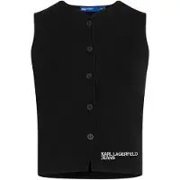 Karl lagerfeld JEANS Colete de malha preto / branco
