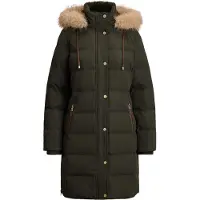 Ralph Lauren para mulher. 297957509006 Casaco verde com acabamento falso (S), Casual, Poliéster