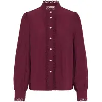 Cream Blusa 'Pia' bordeaux