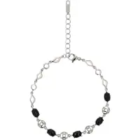 NAEMI Pulseira preto / prata / transparente
