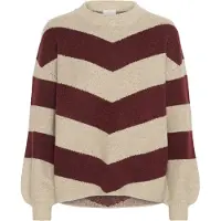 Kaffe Pullover 'KAVerana' bege mosqueado / vermelho escuro