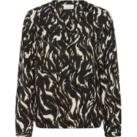 Kaffe Blusa 'KADitte' bege claro / castanho / preto