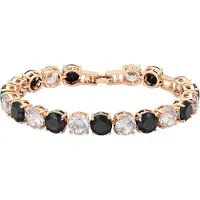Faina Pulseira ouro rosa / preto / branco