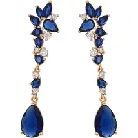 NAEMI Brincos navy / ouro / transparente