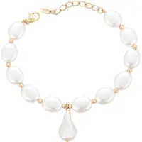 NAEMI Pulseira ouro / branco pérola