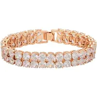 NAEMI Pulseira ouro rosa / branco