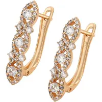NAEMI Brincos ouro rosa / branco