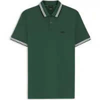 BOSS para homem. 50469055 Polo Paddy verde escuro (M), Casual, Algodão, Manga curta