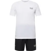 EA7 para homem. 8NPV03_PNDDZ Conjunto T-shirt e calças Dynamic Athlete branco, preto (XL), Esportivo, Tênis / Paddle tennis, Multisport, Pol