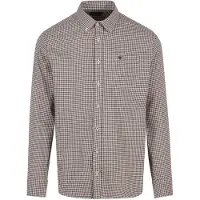 Fynch&Hatton Camisa castanho escuro / branco