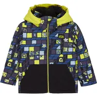 Quiksilver - Casacos ski criança - Little Mission Kids Jacket 3D Checker Yellow Plum para Rapaz - Tamanho criança 6-7 anos - Amarelo