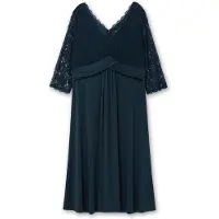 Sheego Vestido de festa azul ciano