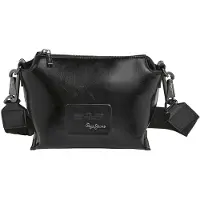 Pepe Jeans para mulher. PL0300010 Bolsa mensageiro preta brilhante Edith (OSFA), Preto, Casual, Poliuretano