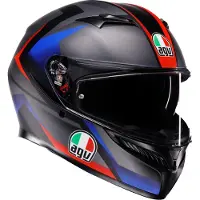 AGV K3 2.6 Striga Capacete Integral Mate/Preto/Vermelho/Azul S
