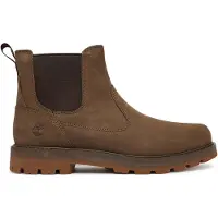 Timberland para homem. TB0A6A4WEM51 Botins chelsea em pele castanha Britton Road (45), Couro, Plano, Nenhum, Casual, Taupe, Sustentável