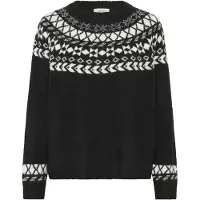 Cream Pullover 'Cherrie' preto / branco