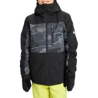 Quiksilver - Casacos ski criança - Side Hit Printed Youth Jacket Camostrokes True Black para Rapaz - Tamanho criança 8 anos - Preto
