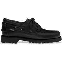 Sebago para homem. 741271W Sapatos de couro Acadia preto (46), Plano, Cordão, Casual
