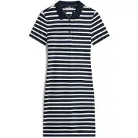 Tommy Hilfiger Vestido Curto De Manga Curta 1985 Slim Pique