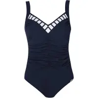Sunflair Fato de banho azul escuro / branco