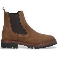 Alpe para mulher. 260911 Botins Militare em pele castanha (40), Couro, Marrom, Plano, Nenhum, Casual