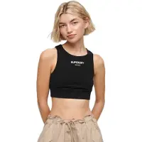 Superdry para mulher. W6011659A Soutien desportivo Core black (XXS), Preto, Branco, Algodão, Multisport