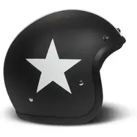 DMD Retro Star Black Capacete Mate/Preto S unissexo