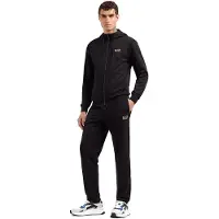 EA7 para homem. 8NPV62_PJVRZ Fato de treino Core Identity preto (XXS), Casual, Esportivo, Algodão, Multisport, Manga comprida
