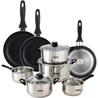 Wellhome Conjunto De Panelas E Frigideiras Pk8179 11 Peças