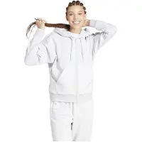 Adidas Casaco de treino em moletão 'Essentials' cinzento claro / branco