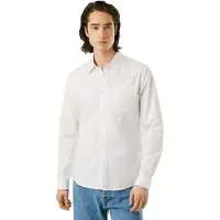 Pepe Jeans para homem. PM3090838 Camisa Creed branca (S), Branco, Casual, Algodão, Manga comprida