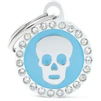 My Family Tag De Caveira Glam Circular Para Pet