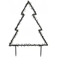 Wellhome Luzes De Jardim Em Forma De árvore De Natal Com 225 Luzes Led Branco Quente E Armação De Metal 72x100 Cm