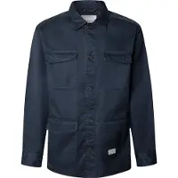 Pepe Jeans para homem. PM3090822 Camisa azul-marinho Channon (M), Casual, Algodão, Manga comprida