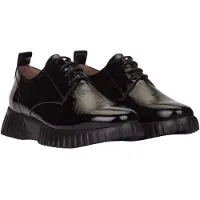 Wonders para mulher. A-4401_2024_5792 Flexfly 01 sapatos de couro preto (38), 3 a 5cm, Cordão, Casual