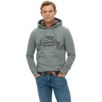 Superdry para homem. M2014232A Sweatshirt da marca Heritage Azul descontraído (XL), Casual, Algodão