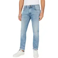 Pepe Jeans para homem. PM207390MN5 Calças de ganga cónicas azuis (31/34), Azul, Casual, Algodão, Denim